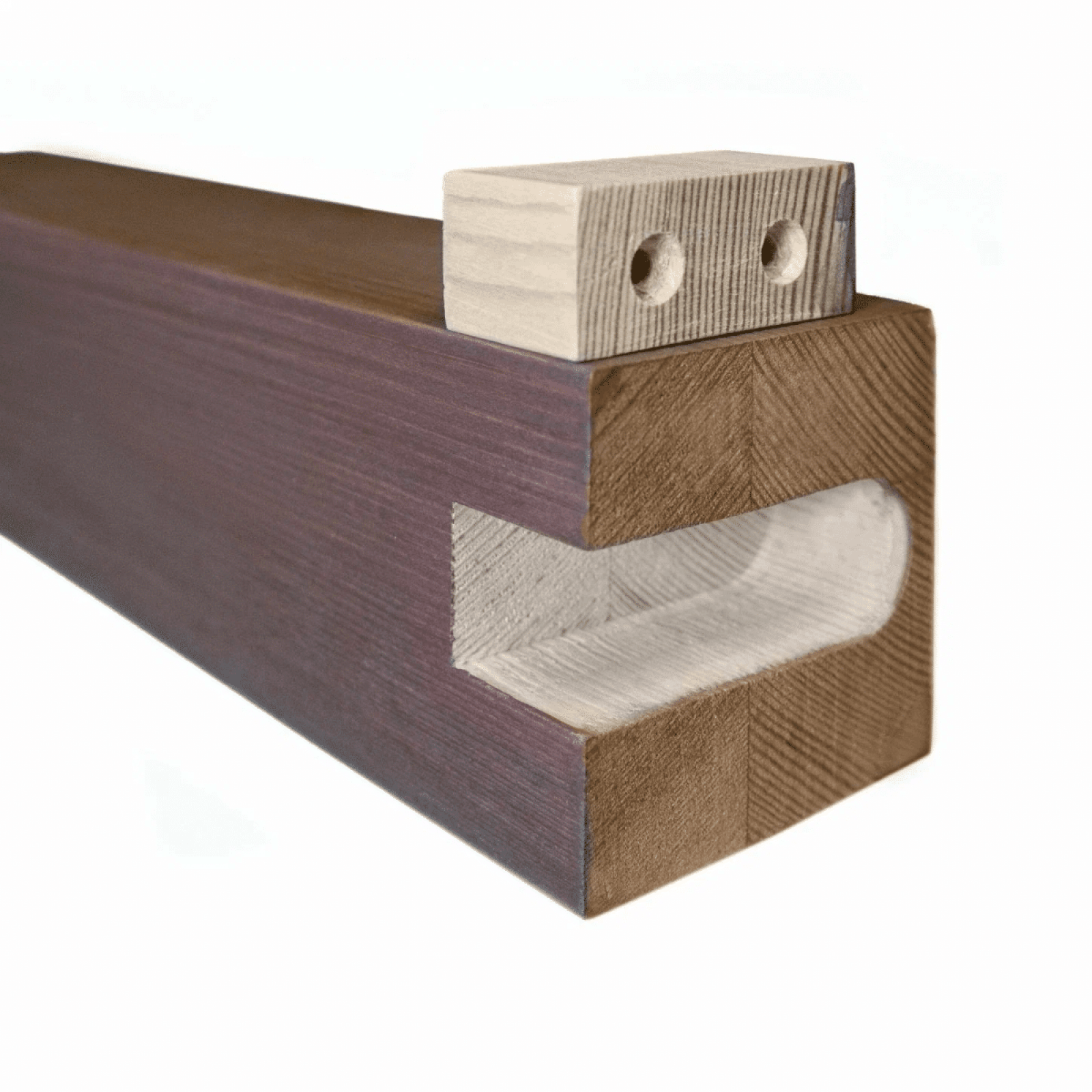 Г-образная перегородка для зонирования из Бука 50х100мм