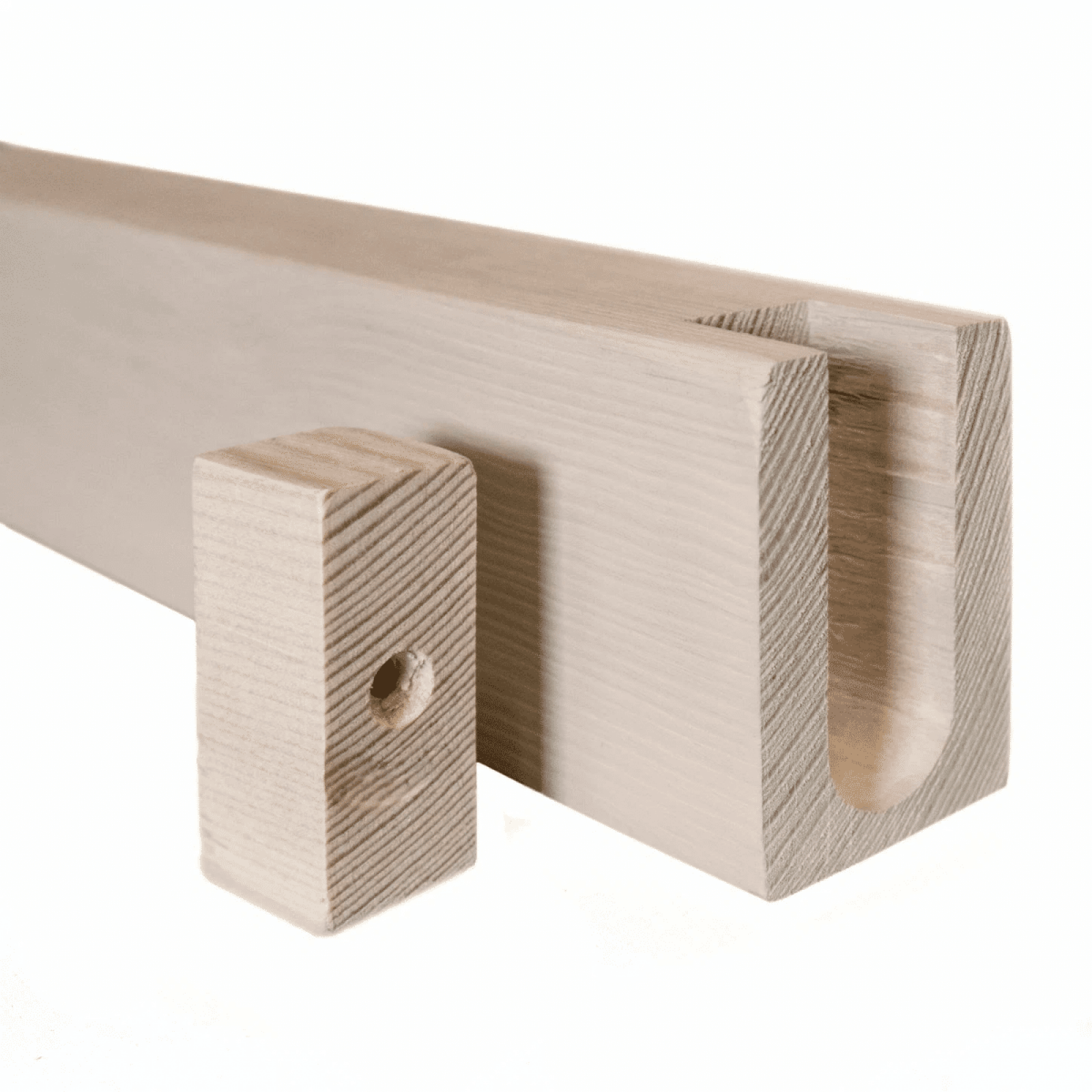 Г-образная перегородка для зонирования из Бука 50х100мм