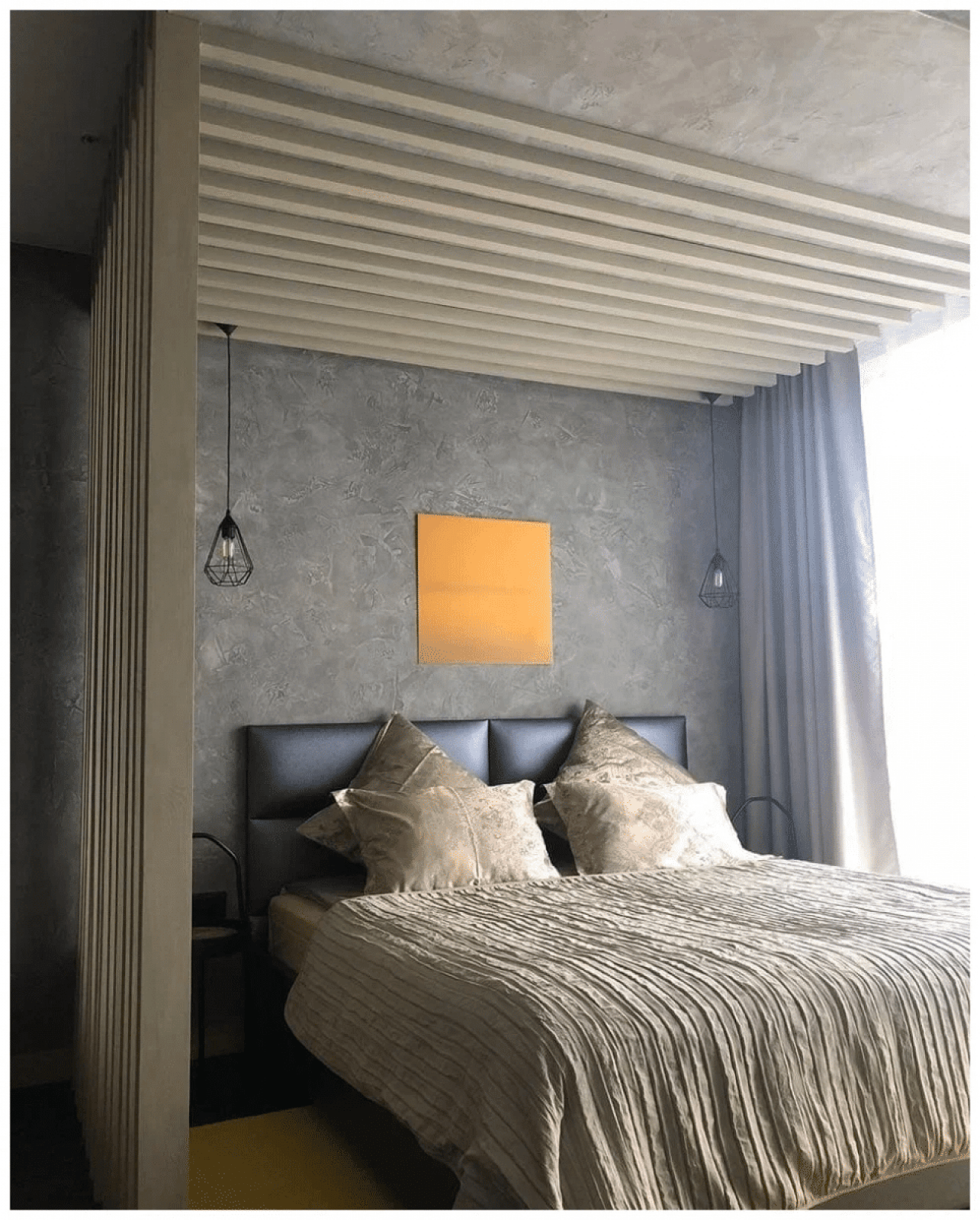 Г-образная перегородка для зонирования из Сосны 45х90мм