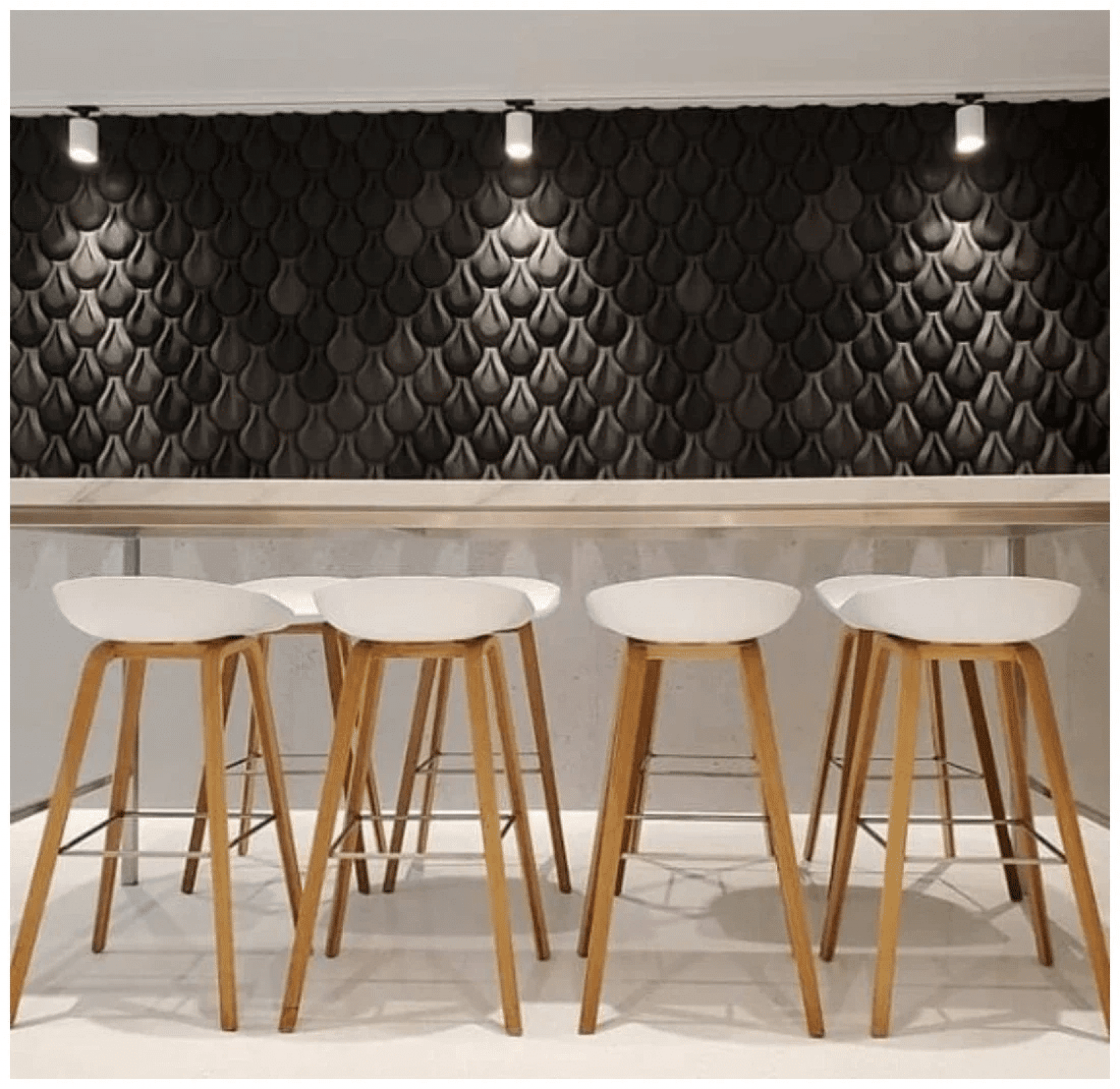 Стеновые 3D блоки из пробки Капля