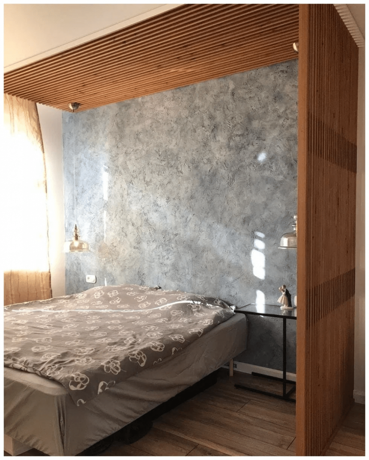 Г-образная перегородка для зонирования из Сосны 50х50мм