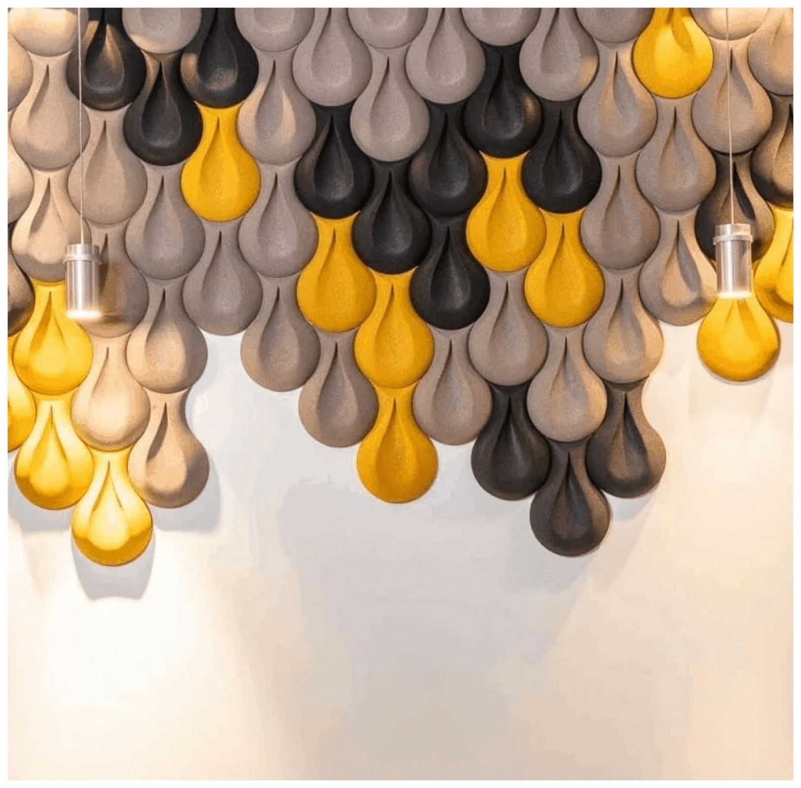 Стеновые 3D блоки из пробки Капля