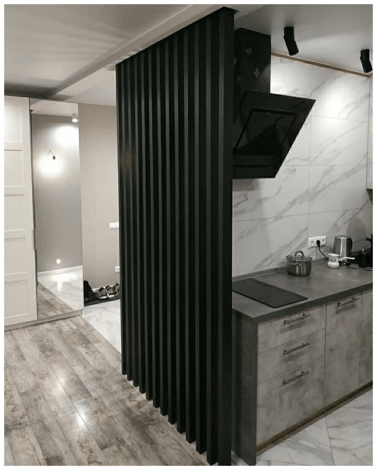 Реечная перегородка из Сосны 40х60мм