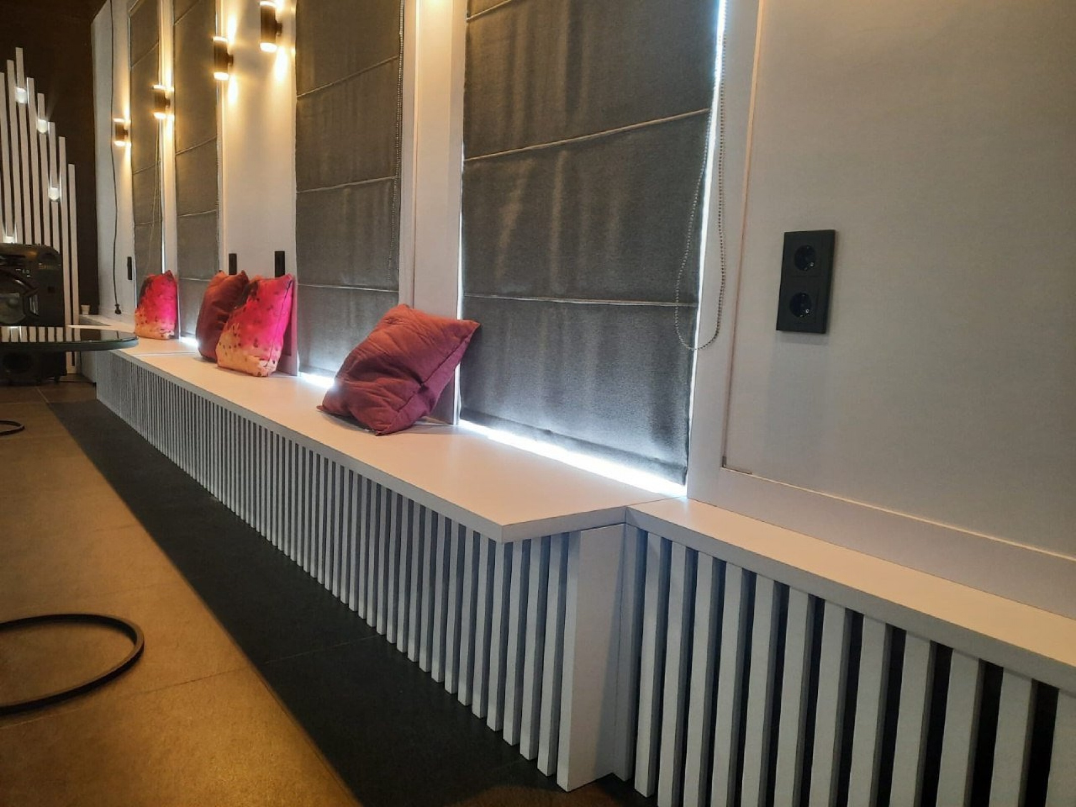 Подоконник из МДФ в эмали