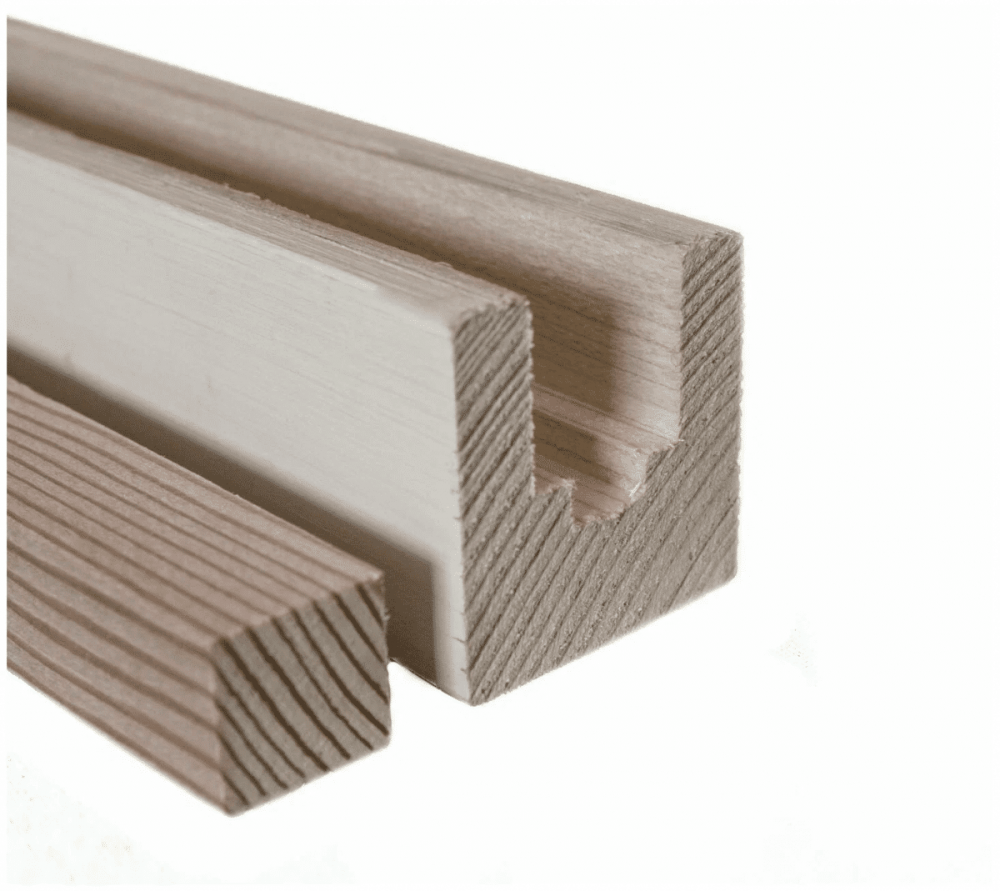 Декоративный брус 45х45х3000мм для стены из реек