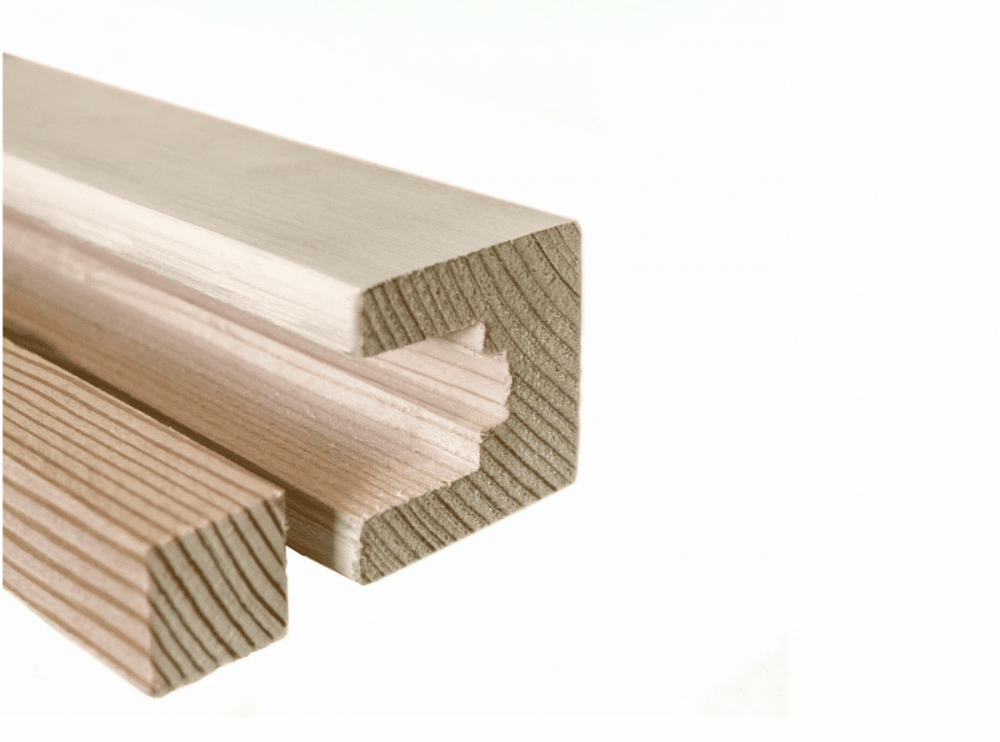 Декоративный брус 45х45х3000мм для стены из реек