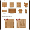 Стеновые 3D блоки из пробки Полутон