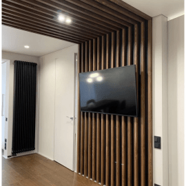 Рейка из массива Сосны 50х50х3000мм для реечной перегородки, индивидуальный подбор цвета, с механ...