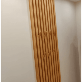 Рейка из массива Сосны 40х30х3000мм для декора стен, цвет 5051, с механизмом скрытого монтажа. До...