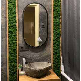 Размер панно 180х2880мм. Мох Ягель. Цвет "Зеленое яблоко. Не требует ухода, антистатичен и г...