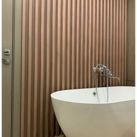 Рейка из массива Сосны 30х30х3000мм для декора стен, цвет 5476, с механизмом скрытого монтажа пол...