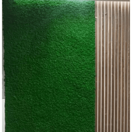 Размер панно 1598х2630 мм. Мох "Ягель". Цвет изумруд. Не требует ухода, антистатичен и ...