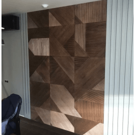 Рифленые стеновые панели. Размер одной панели 600х600х20мм. Цена указана за 1м².
