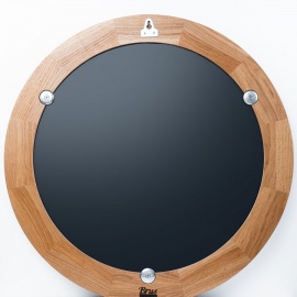 Это круглое зеркало в деревянной раме изготовлено с использованием высококачественных материалов ...