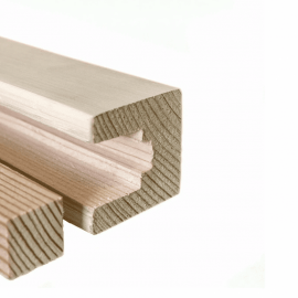 Рейка из массива сосны 45х45х3000мм для декора стен и потолка, с механизмом скрытого монтажа и ск...