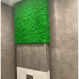 Размер панно 860х697мм. Мох "Ягель". Цвет Изумруд. Не требует ухода, антистатичен и гип...