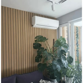 Рейка из массива Бука 50х20х3000мм для декора стен, цвет 5064, с механизмом скрытого монтажа пол/...