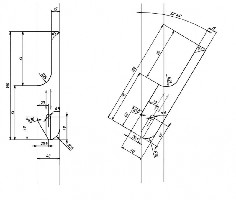 Рейки в прихожей из Сосны 40х30мм с откидными крючками
