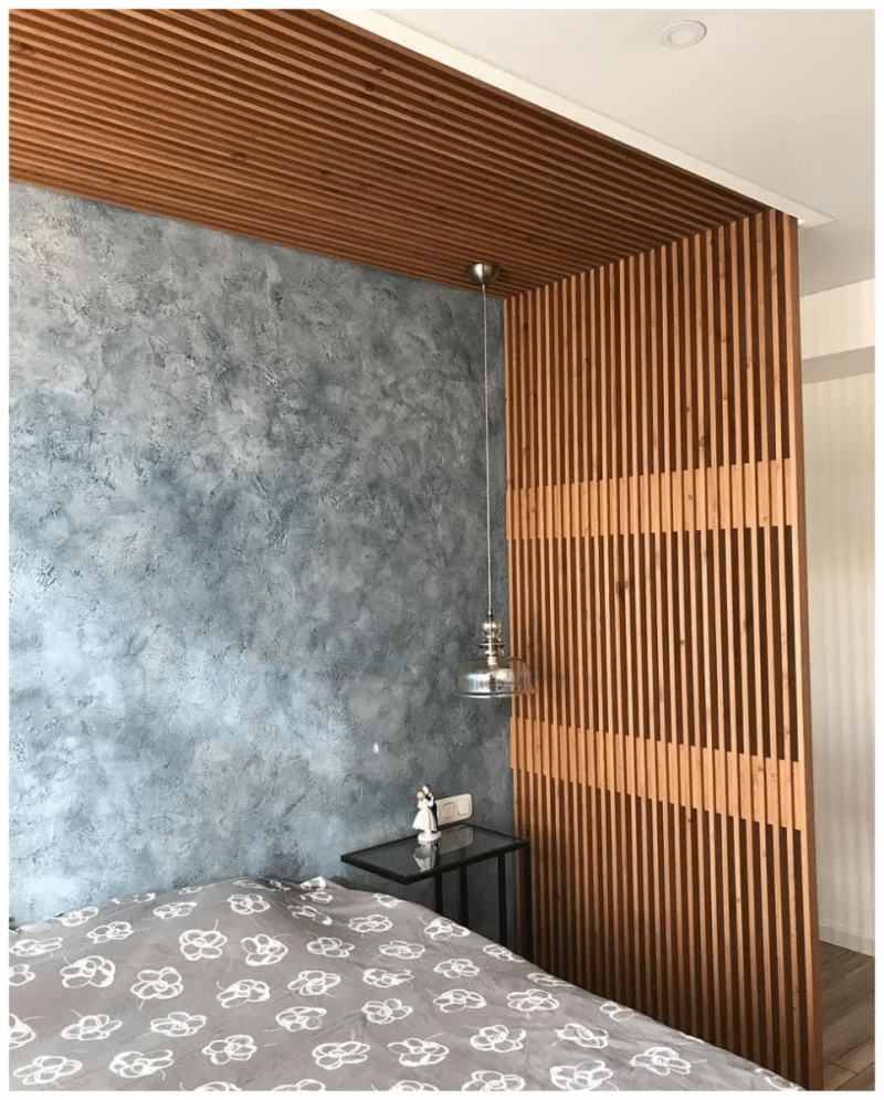 Г-образная перегородка для зонирования из Сосны 50х50мм