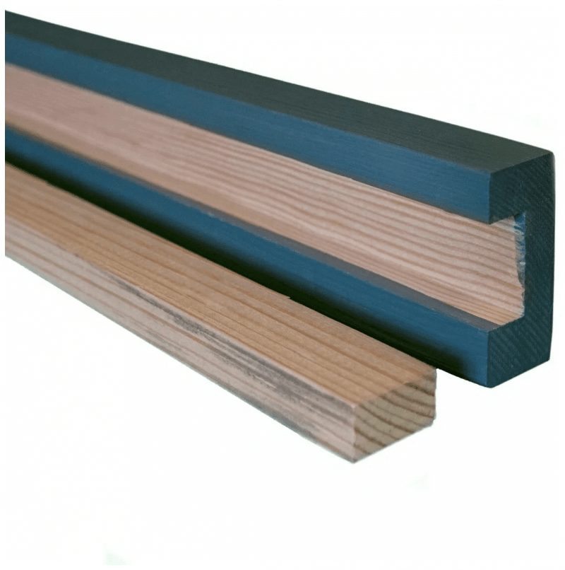 Г-образная перегородка для зонирования из Бука 50х50мм