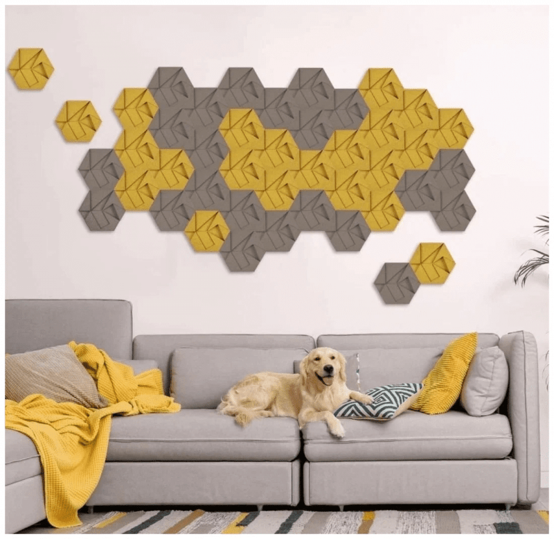 Стеновые 3D блоки из пробки Гексагон