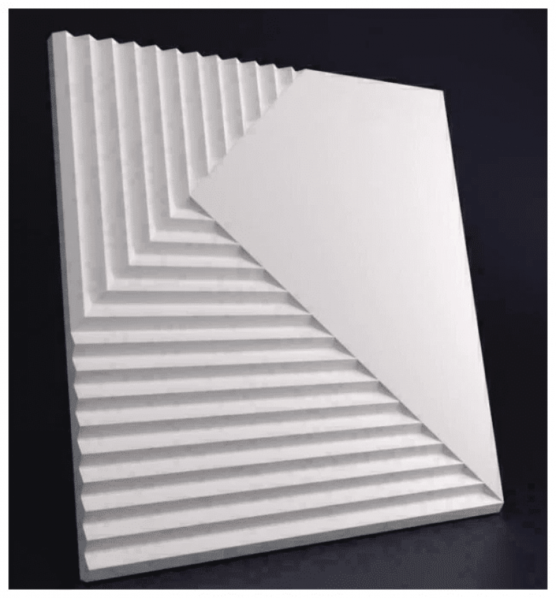 Стеновые 3D панели из наногипса под покраску 50х50см