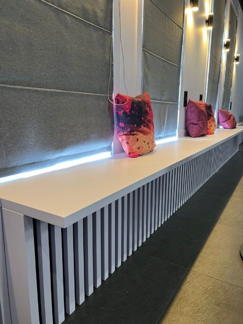 Экран радиатора из МДФ в эмали