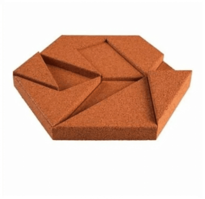 Стеновые 3D блоки из пробки Гексагон