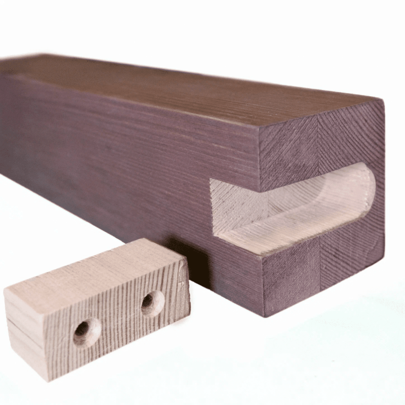 Г-образная перегородка для зонирования из Бука 50х100мм