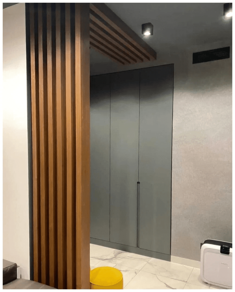 Г-образная перегородка для зонирования из Сосны 50х100мм