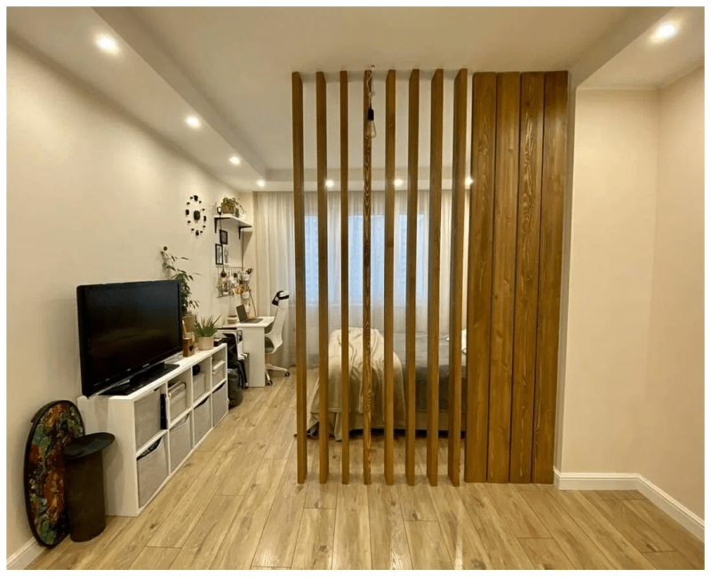 Перегородка с поворотным механизмом из Сосны 40х130мм